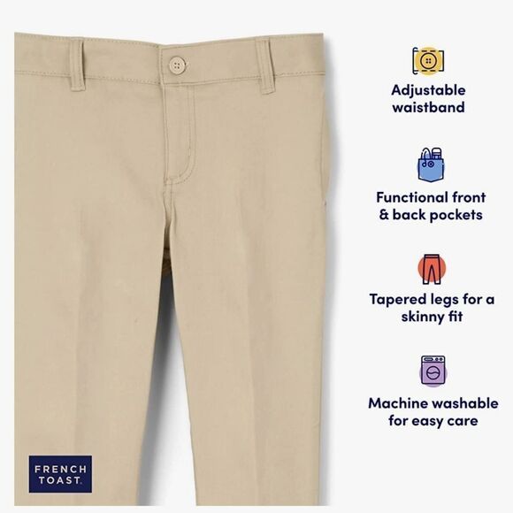  French Toast Girls' Skinny Leg With  Pocket NWT Size 10 - Picture 3 of 11